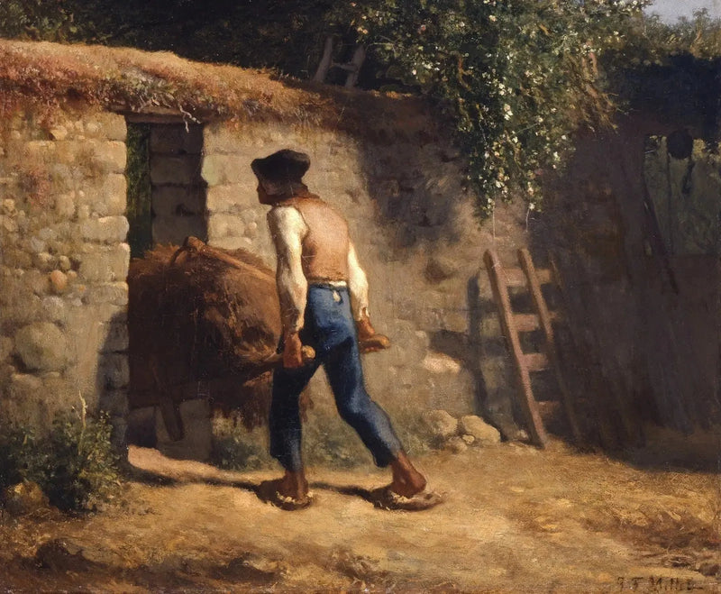 Bauer mit einer Schubkarre - Jean-François Millet