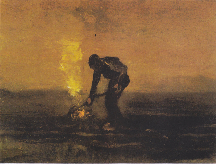 Bauer beim Verbrennen von Unkraut - Vincent van Gogh
