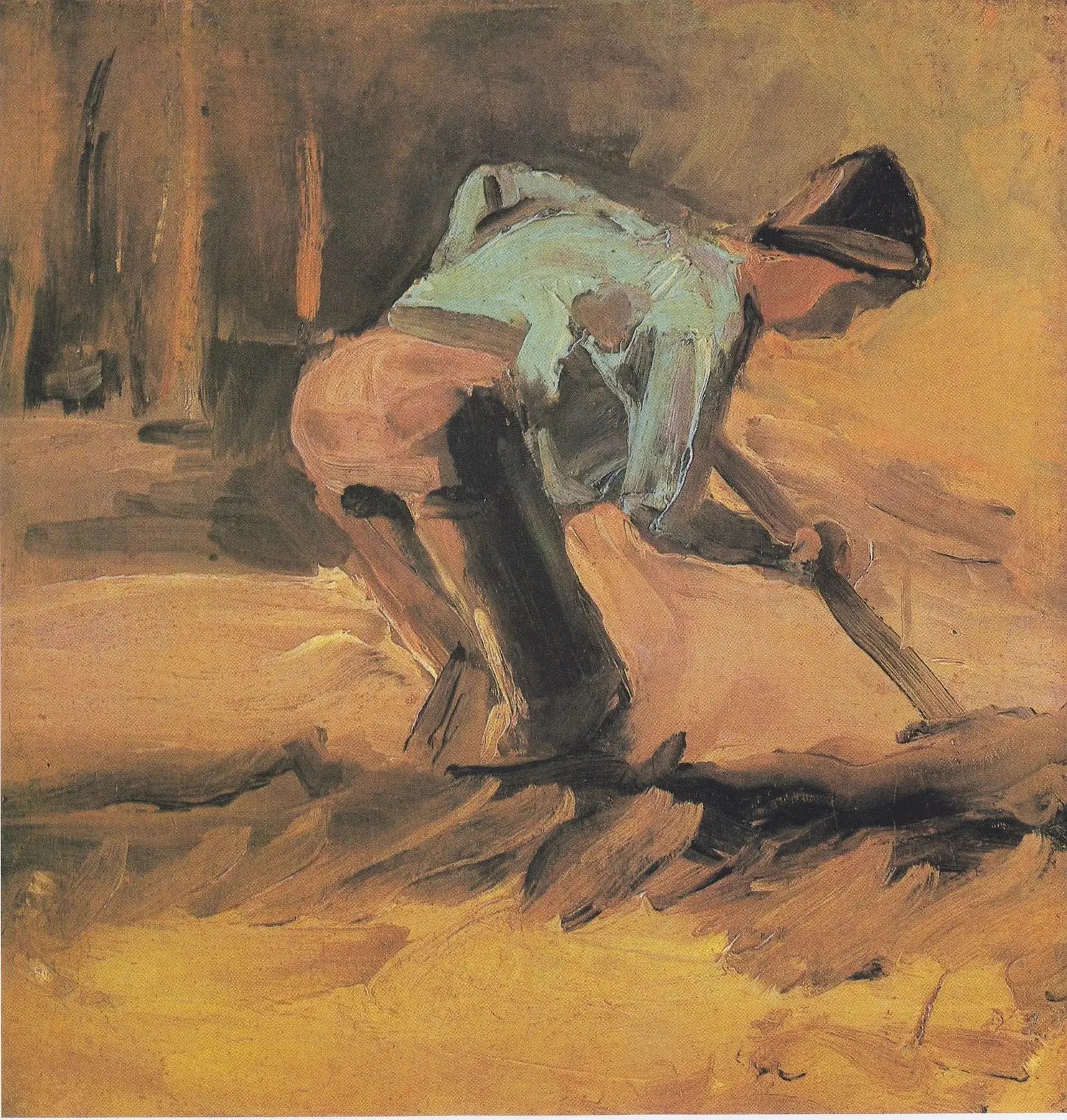 Paysan creusant - Vincent van Gogh image 1 copie de tableau peinte à la main