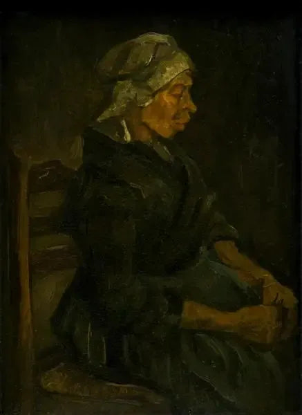 Bäuerin sitzend mit weißer Haube - Vincent van Gogh