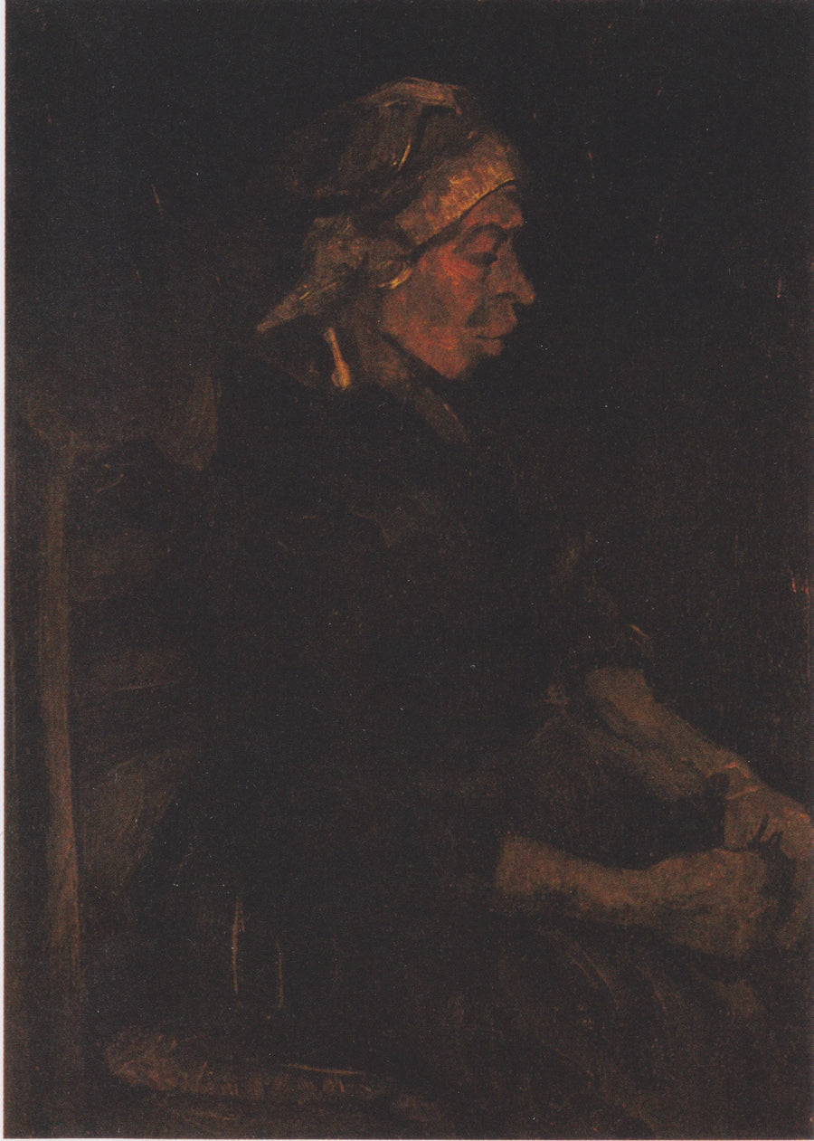 Bäuerin sitzend mit weißer Haube - Vincent van Gogh