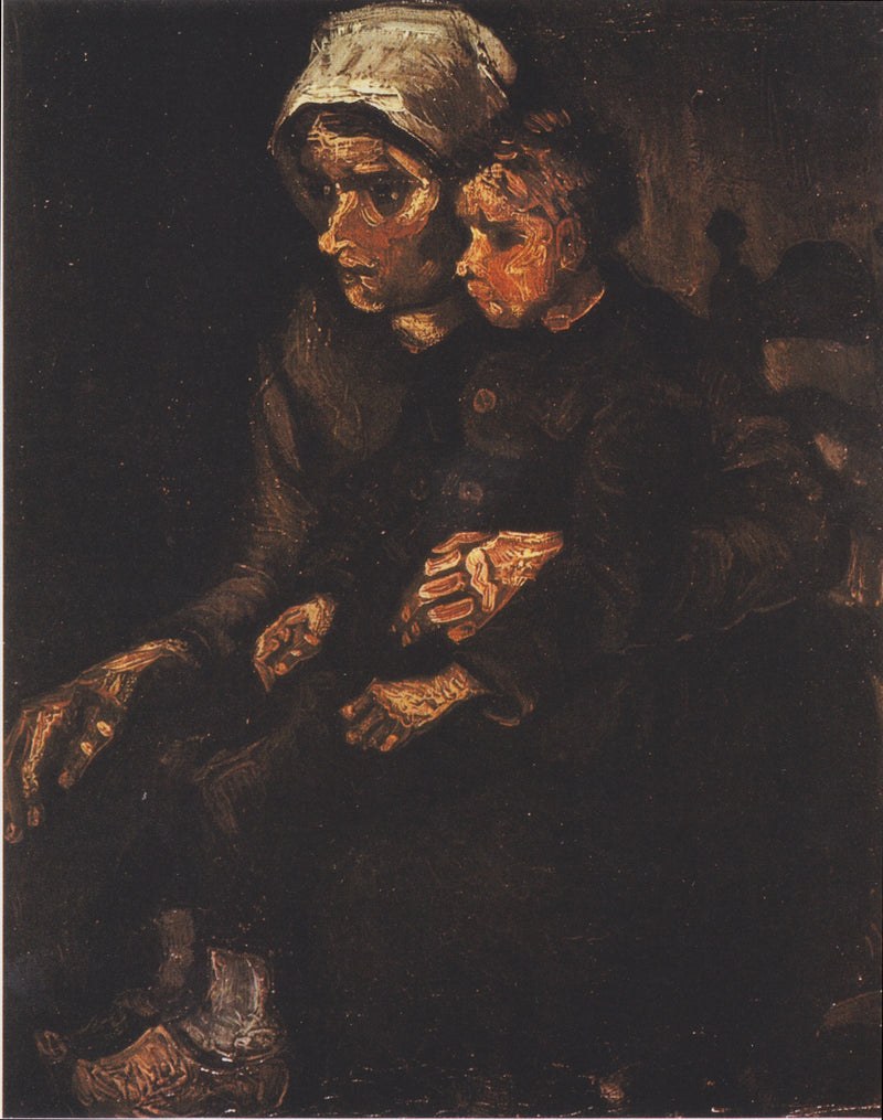 Bäuerin mit einem Kind auf dem Schoß - Vincent van Gogh