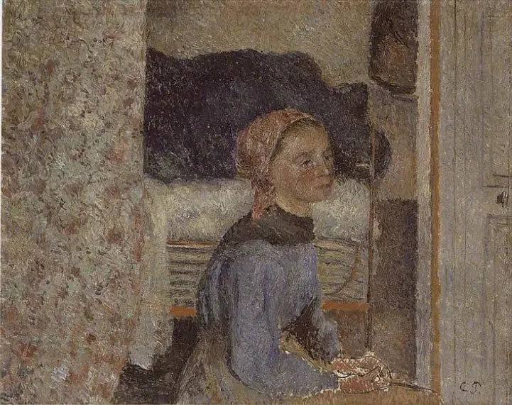 Bäuerin, Innenraum - Camille Pissarro