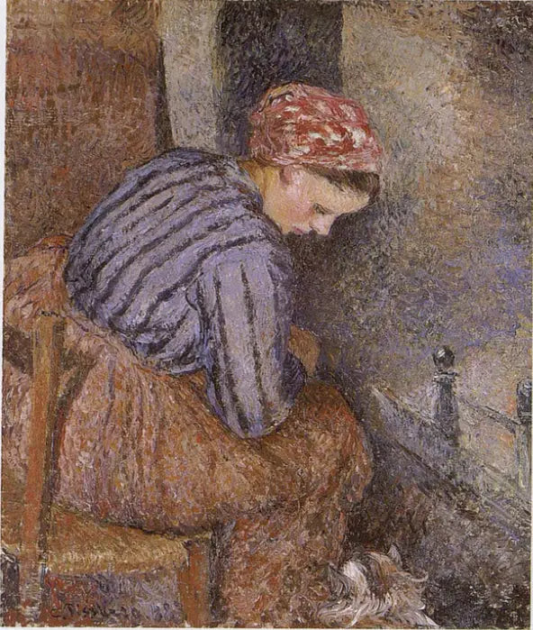 Bäuerin beim Heizen - Camille Pissarro