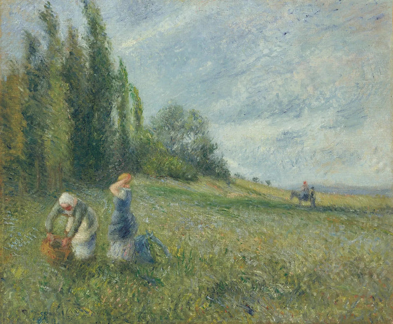 Bäuerinnen auf den Feldern, Pontoise - Camille Pissarro