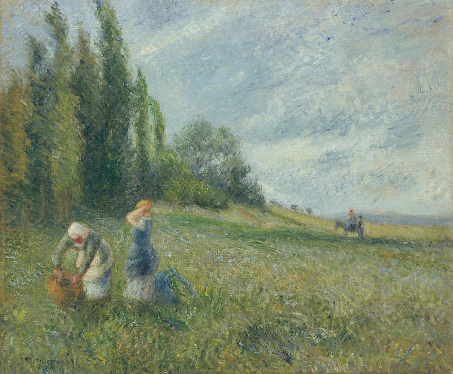 Bäuerinnen auf den Feldern, Pontoise - Camille Pissarro