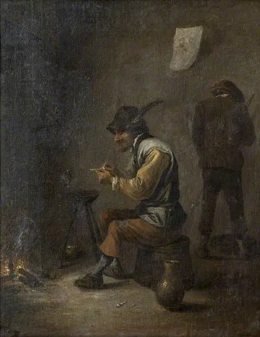 Paysans dans un intérieur - David Teniers le Jeune image 1 copie peinte à la main à l’huile