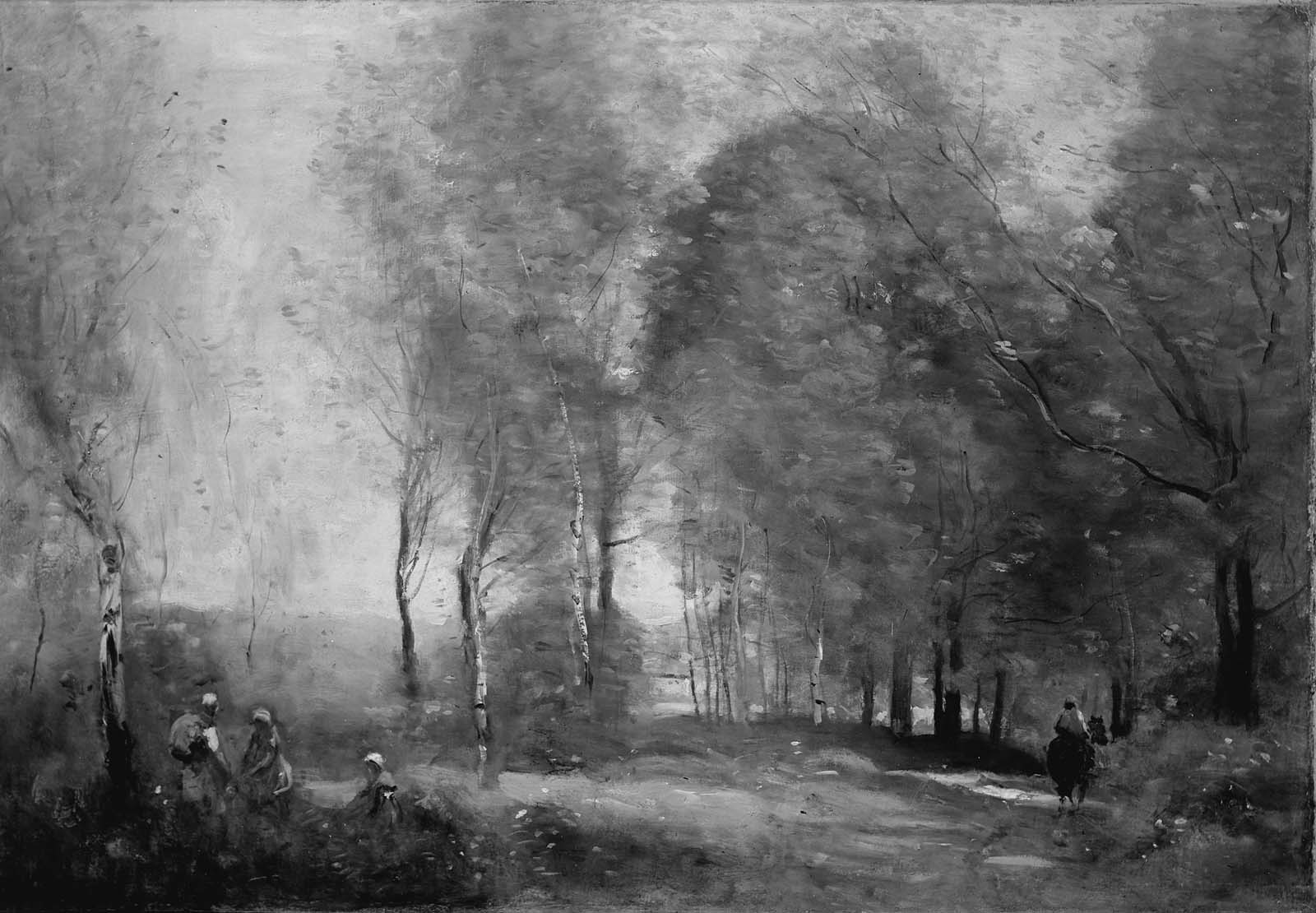 Bauern in einer Lichtung bei Arras - Jean-Baptiste Camille Corot