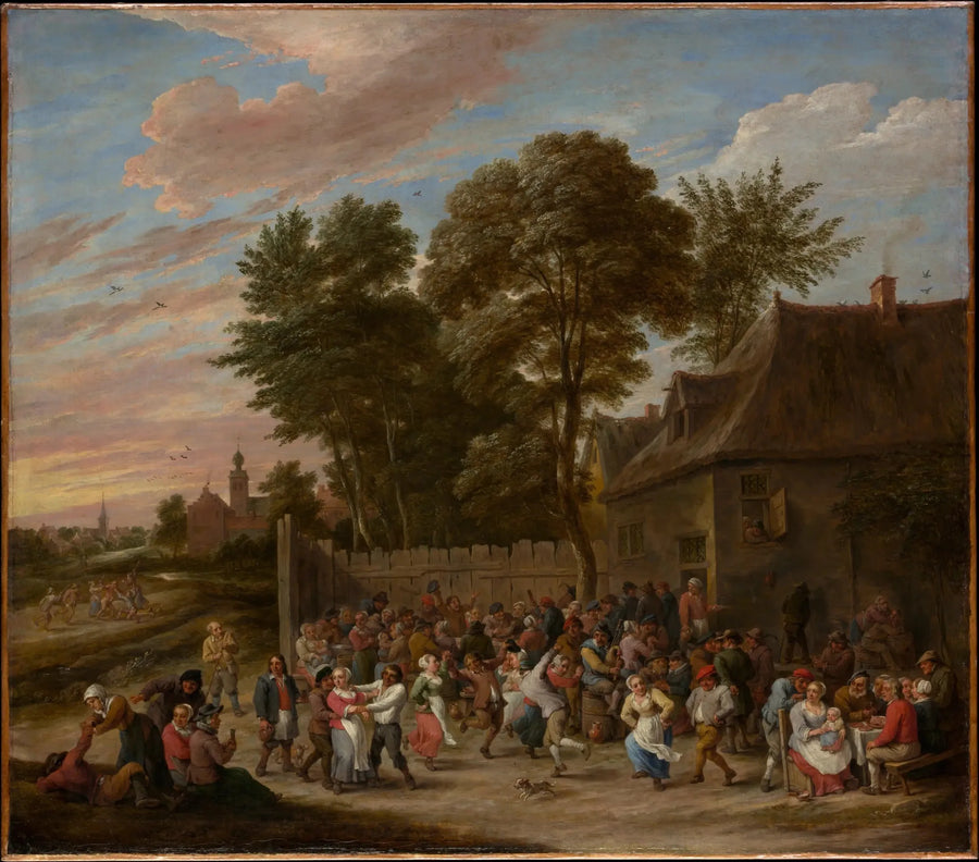Bauern beim Tanzen und Feiern - David Teniers der Jüngere
