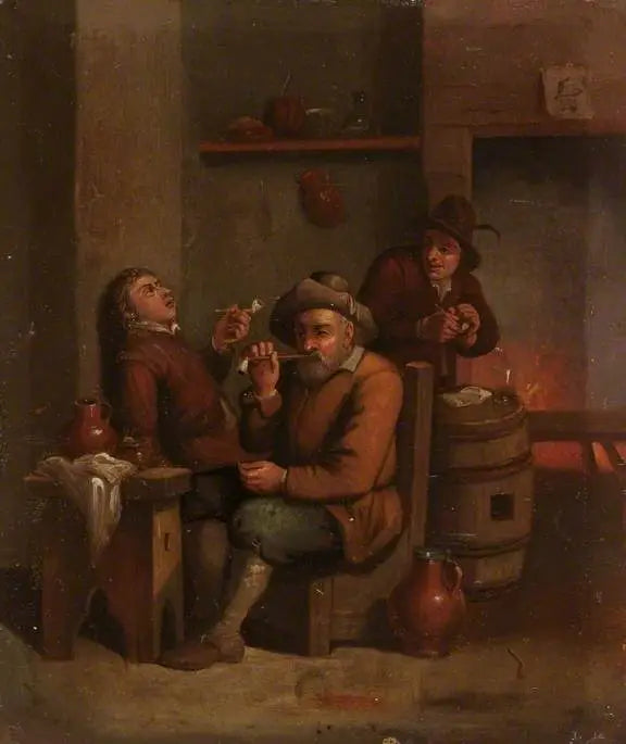 Bauern rauchen in einer Gaststätte - David Teniers der Jüngere