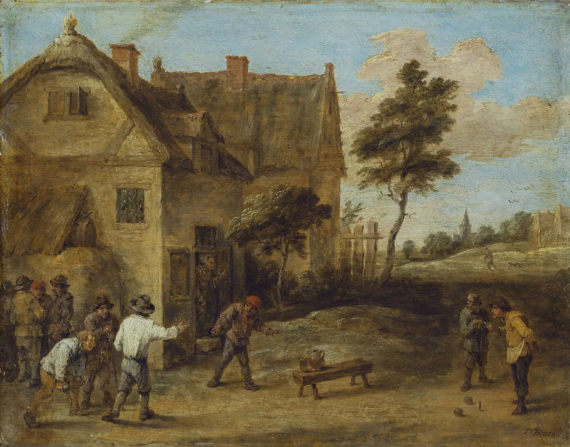 Bauern spielen ein Ballspiel - David Teniers der Jüngere
