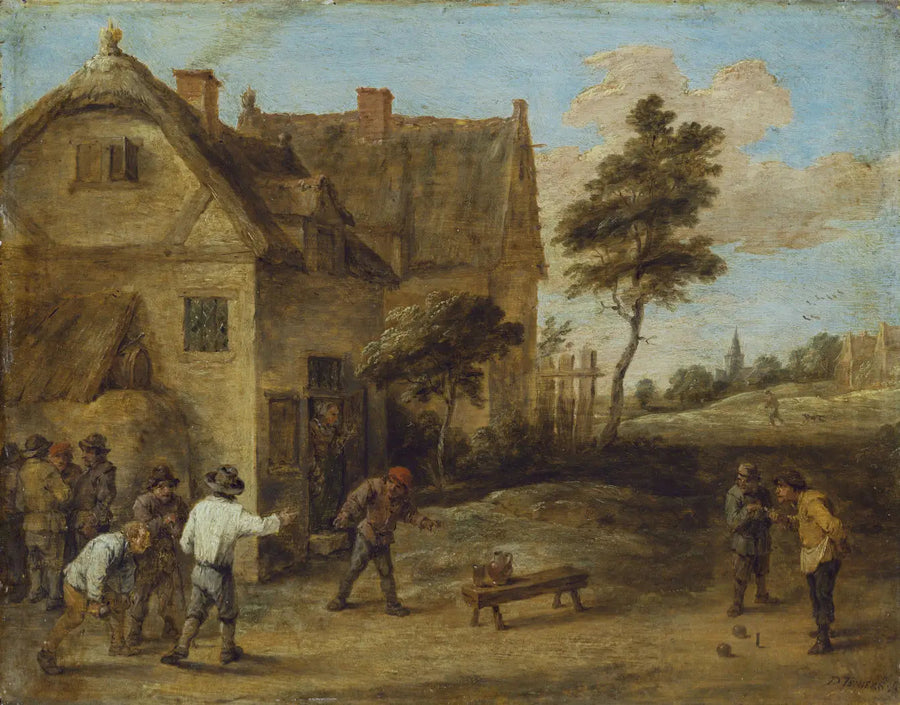 Bauern spielen ein Ballspiel - David Teniers der Jüngere