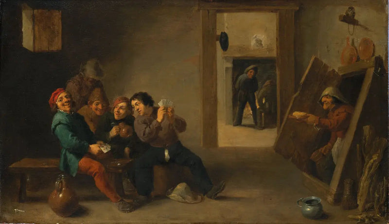 Bauern beim Kartenspielen - David Teniers der Jüngere