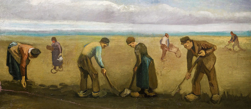 Bauern, die Kartoffeln pflanzen - Vincent van Gogh