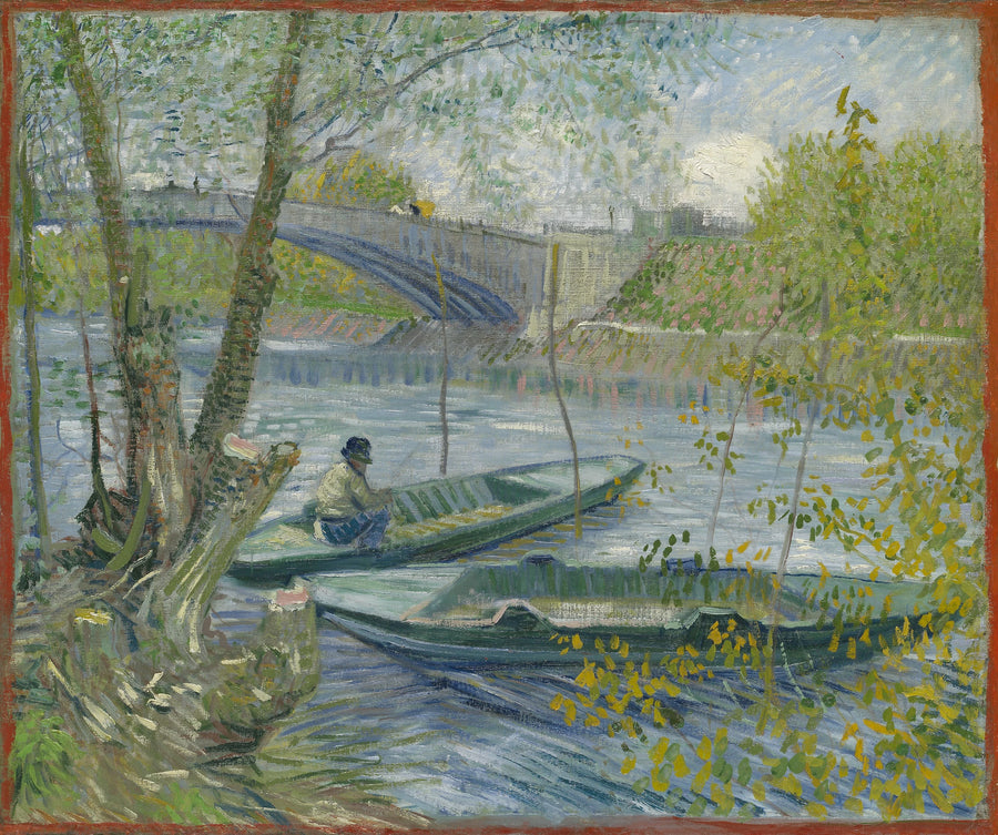 Das Frühlingsfischen an der Brücke von Clichy - Vincent van Gogh
