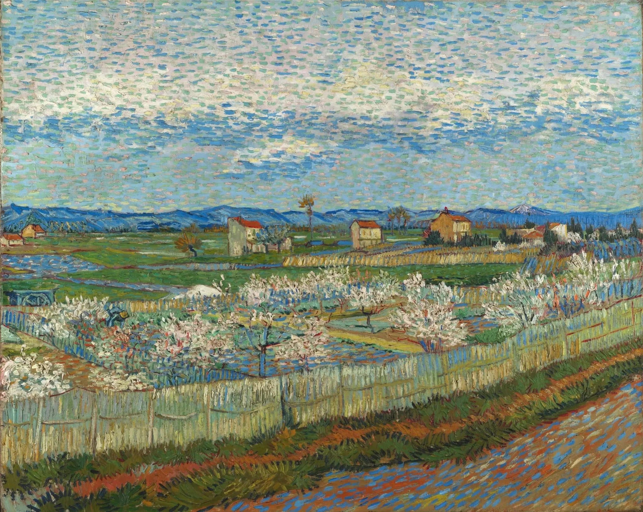 Pêchers en fleurs - Vincent van Gogh image 1 tableau peint à l’huile sur toile