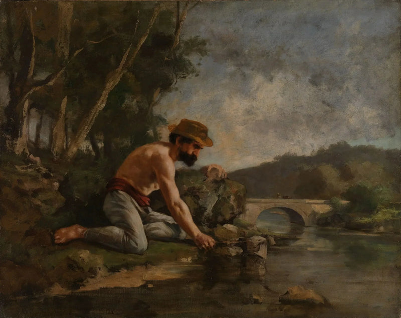 Angler mit der Angel - Gustave Courbet