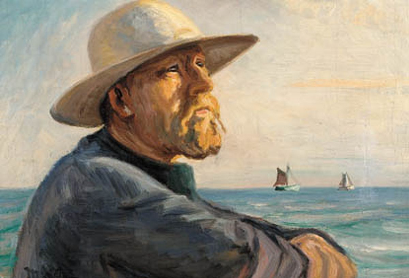 Fischer aus Skagen mit Hut. -Michael Peter Ancher