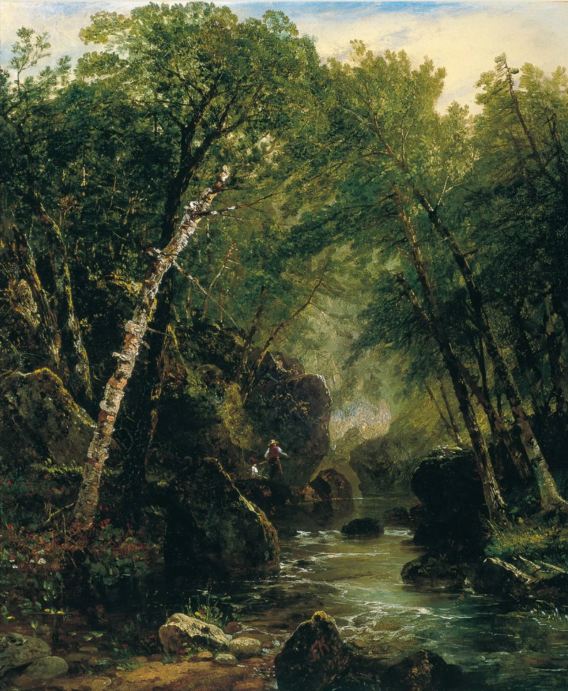 Forellfischer - John Frederick Kensett