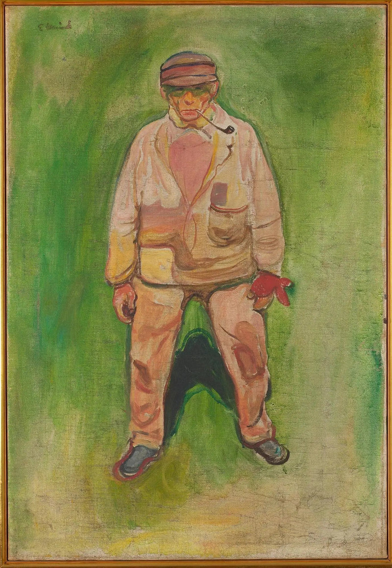 Fischer auf einer grünen Wiese - Edvard Munch