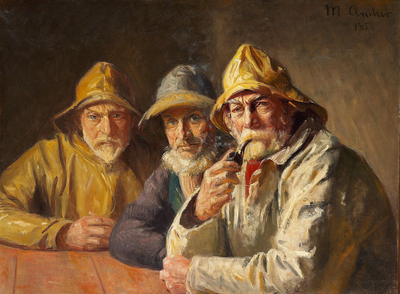 Fischer im Lebensmittelgeschäft in Bründum. – Michael Peter Ancher