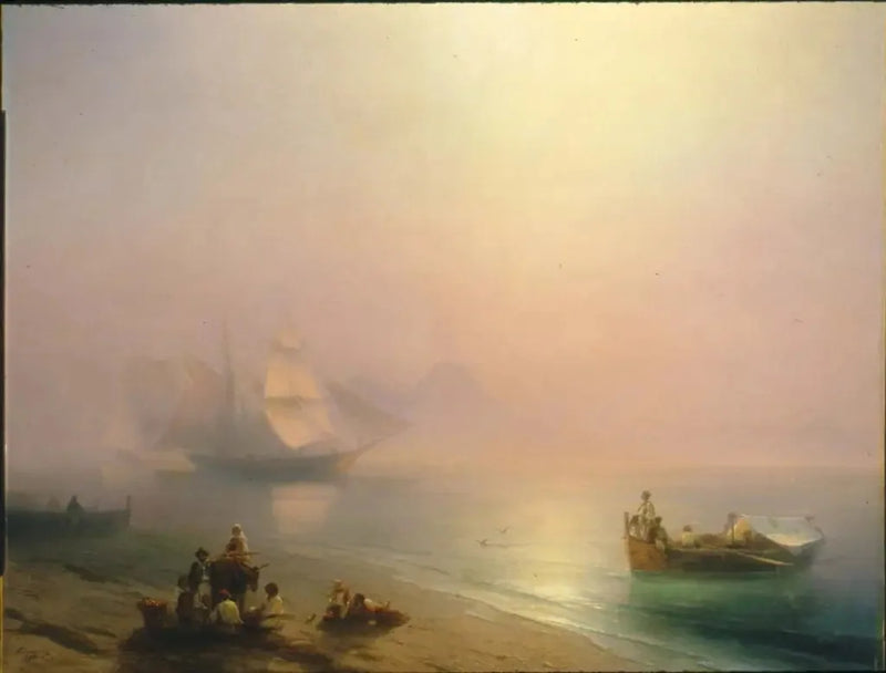 Fischer und ihre Familien am Ufer der Bucht von Neapel - Ivan Aïvazovski