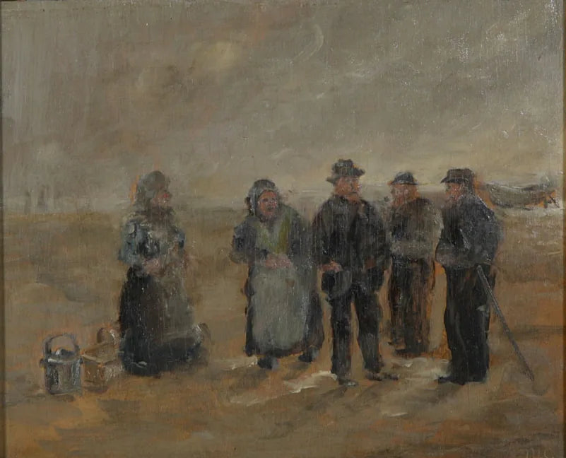 Fischer und Fischer am Strand. – Michael Peter Ancher