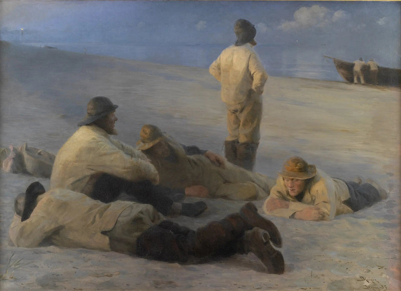 Fischer am Strand von Skagen - Peder Severin Krøyer