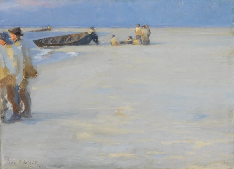 Fischer am Nordstrand von Skagen. Sommerabend. - Peder Severin Krøyer