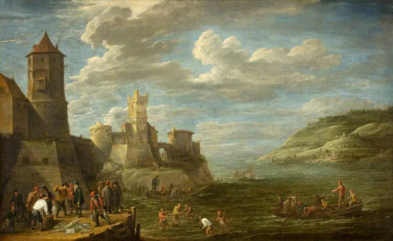 Fischer am Kai - David Teniers der Jüngere