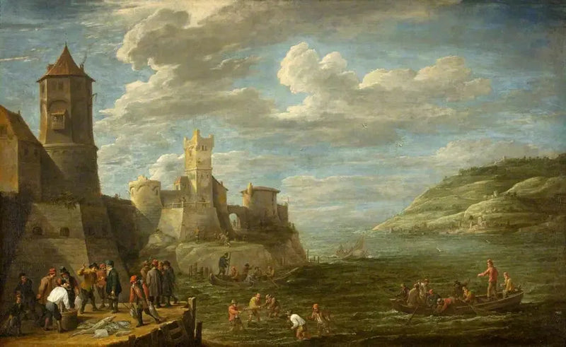 Fischer am Kai - David Teniers der Jüngere