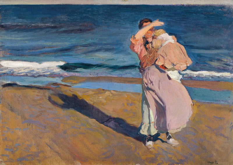 Fischerin mit ihrem Sohn - Joaquín Sorolla