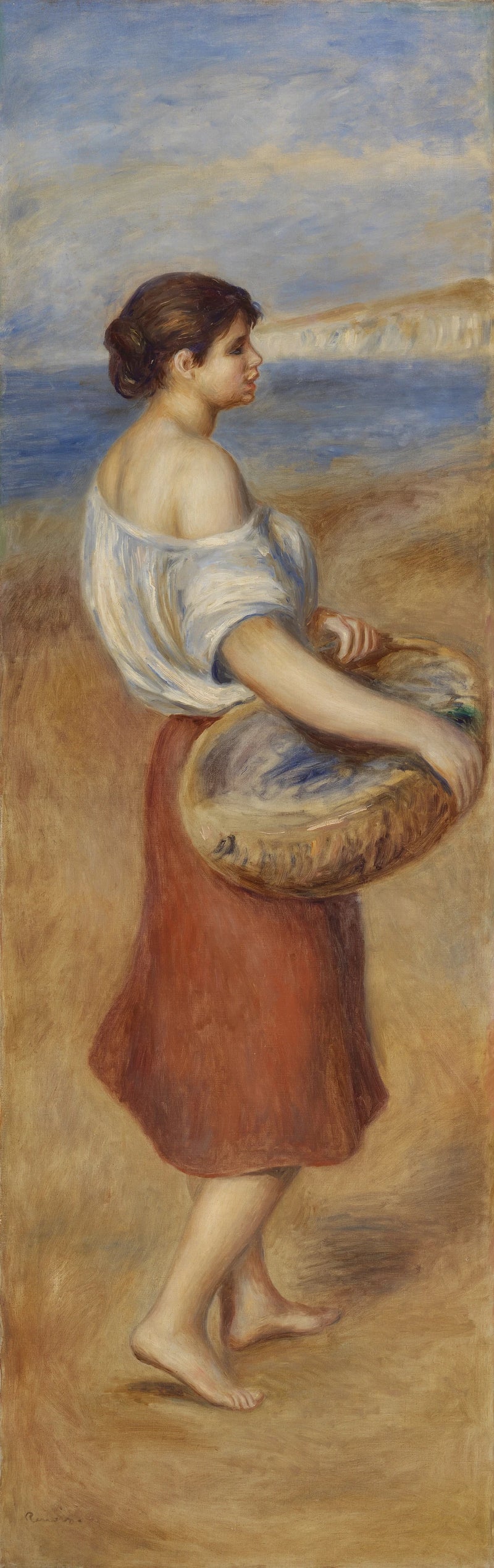 Mädchen mit Fischkorb (Fischerin) - Pierre-Auguste Renoir