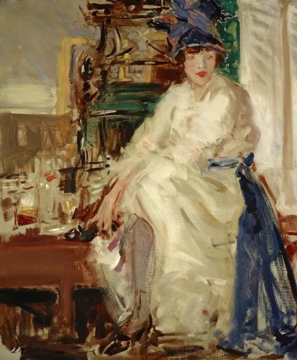 Peggy in Blau und Weiß - Francis Cadell