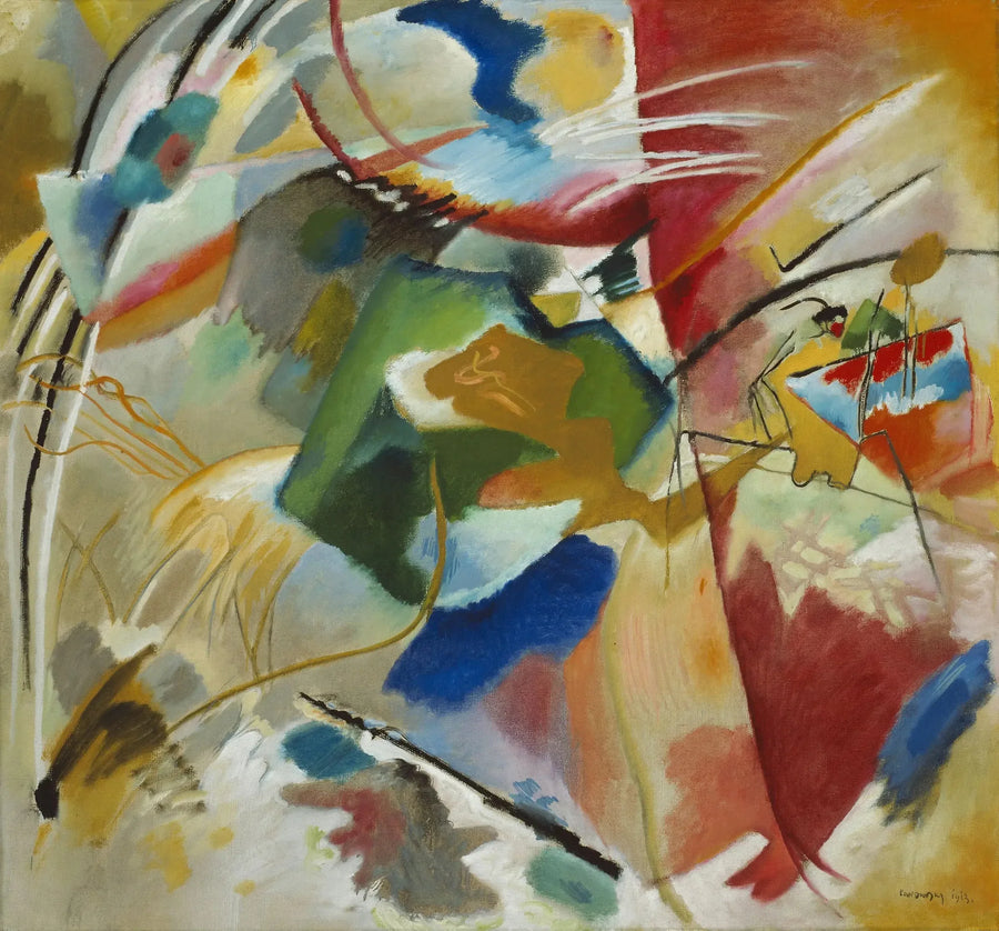 Gemälde mit grünem Zentrum - Vassily Kandinsky