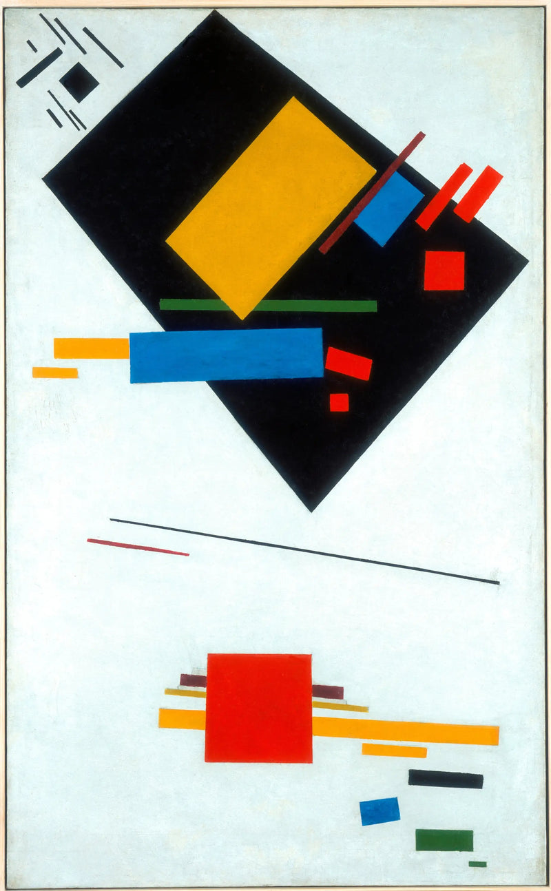 Suprematistische Malerei (mit schwarzem Trapez und rotem Quadrat) - Kazimir Malevich