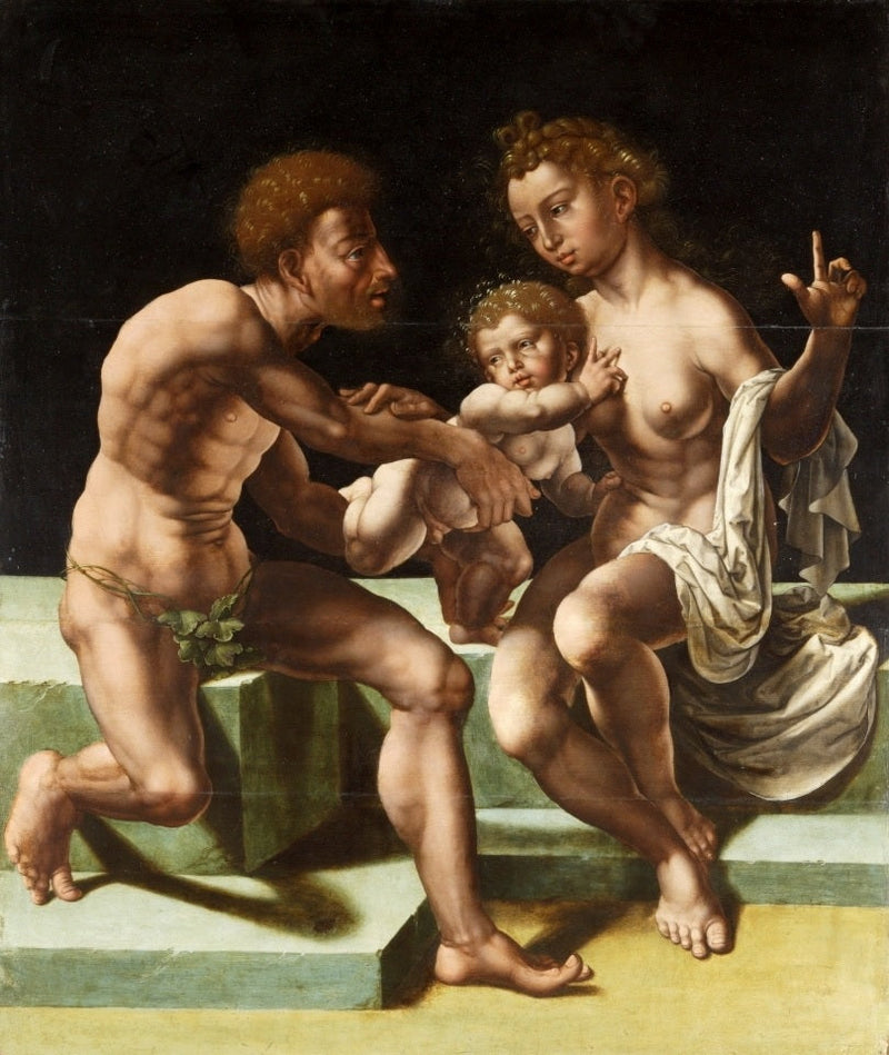 Pélée und Thetis mit dem jungen Achilles. - Jan Gossaert