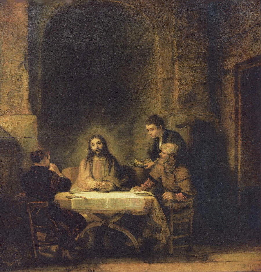 Les Pèlerins d’Emmaüs — Rembrandt, 1648, musée du Louvre