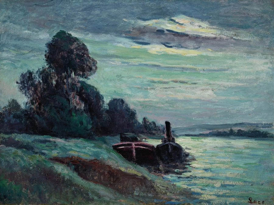 Hausboote auf der Seine - Maximilien Luce