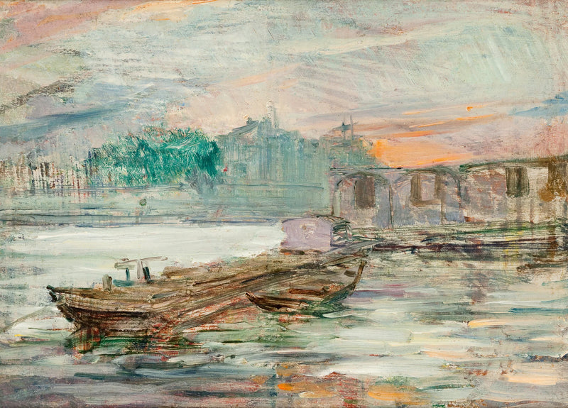 Péniches sur la Seine - Stanisław Wyspiański
