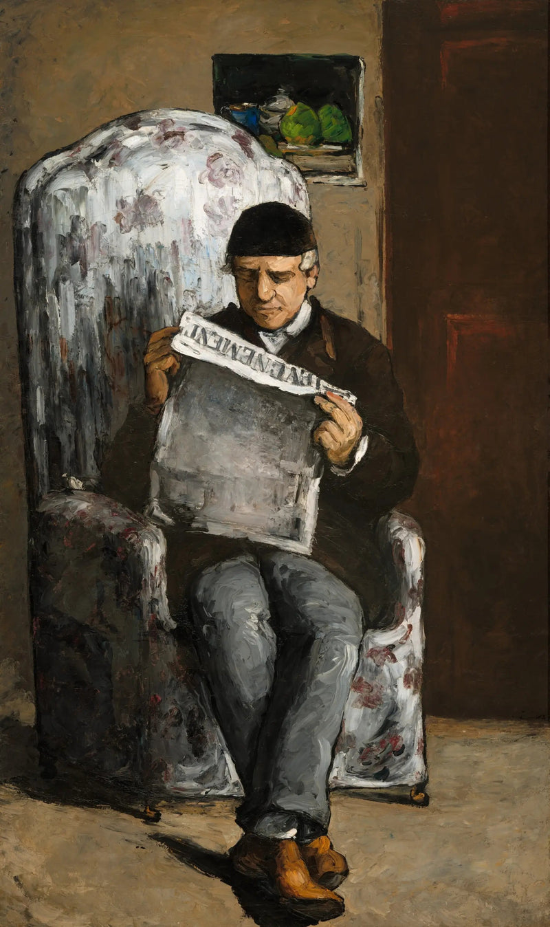 Vater des Künstlers liest das Ereignis - Paul Cézanne