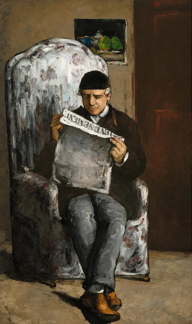 Vater des Künstlers liest das Ereignis - Paul Cézanne