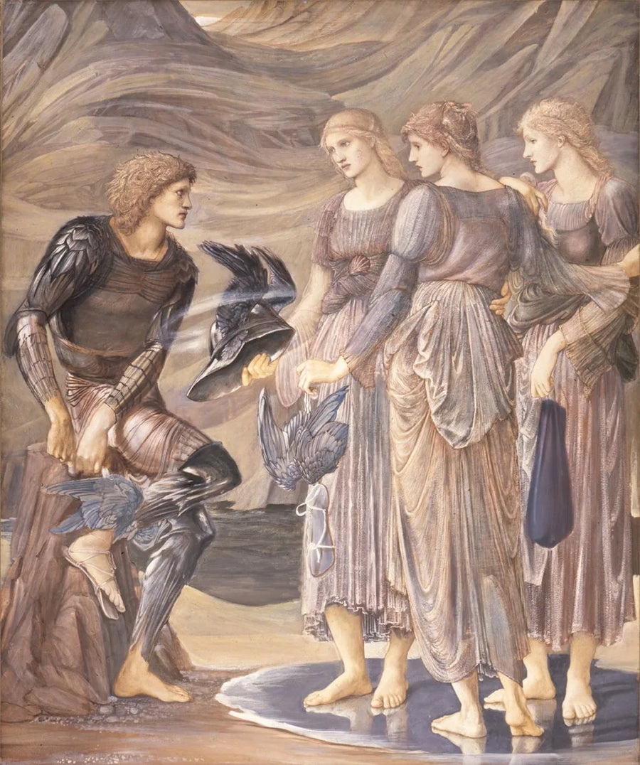Perseus und die Meeresnymphen (Perseus' Bewaffnung) - Edward Burne-Jones