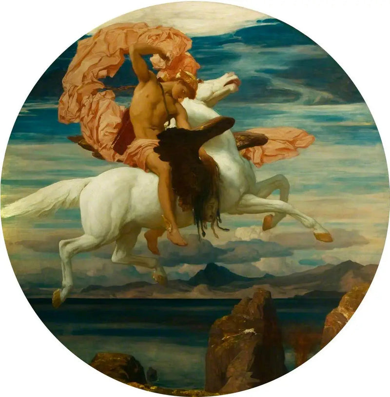 Perseus, auf Pegasus, der eilt, um Andromeda zu retten - Frederic Leighton