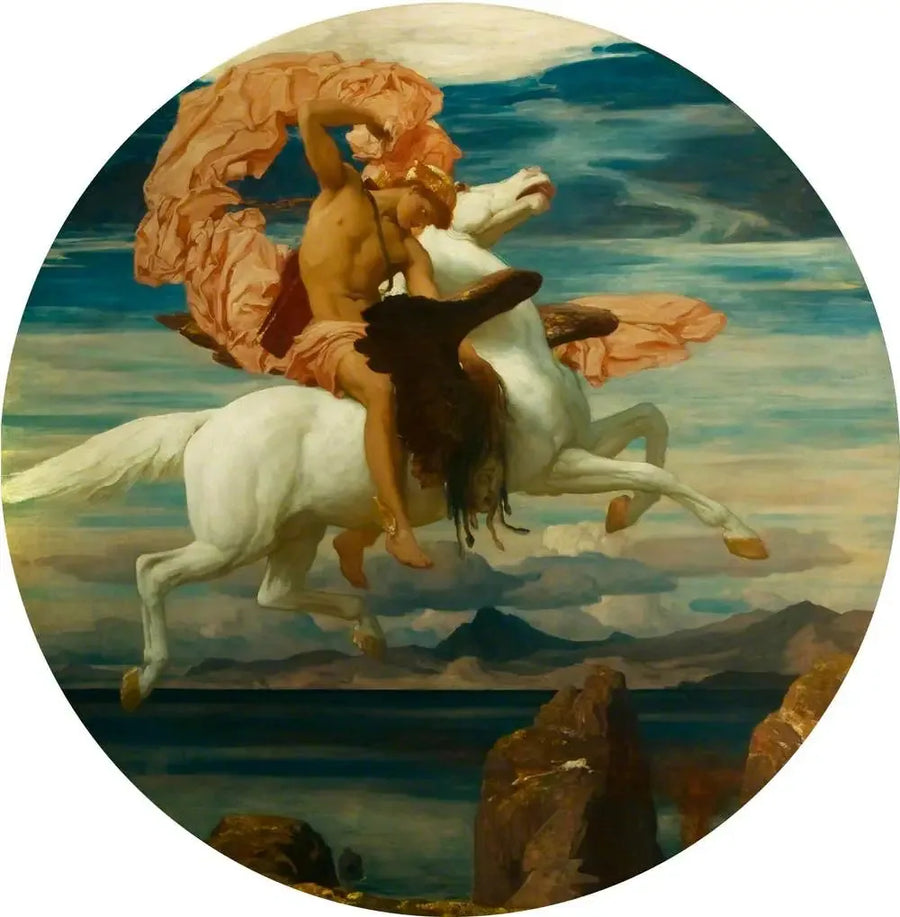 Perseus, auf Pegasus, der eilt, um Andromeda zu retten - Frederic Leighton