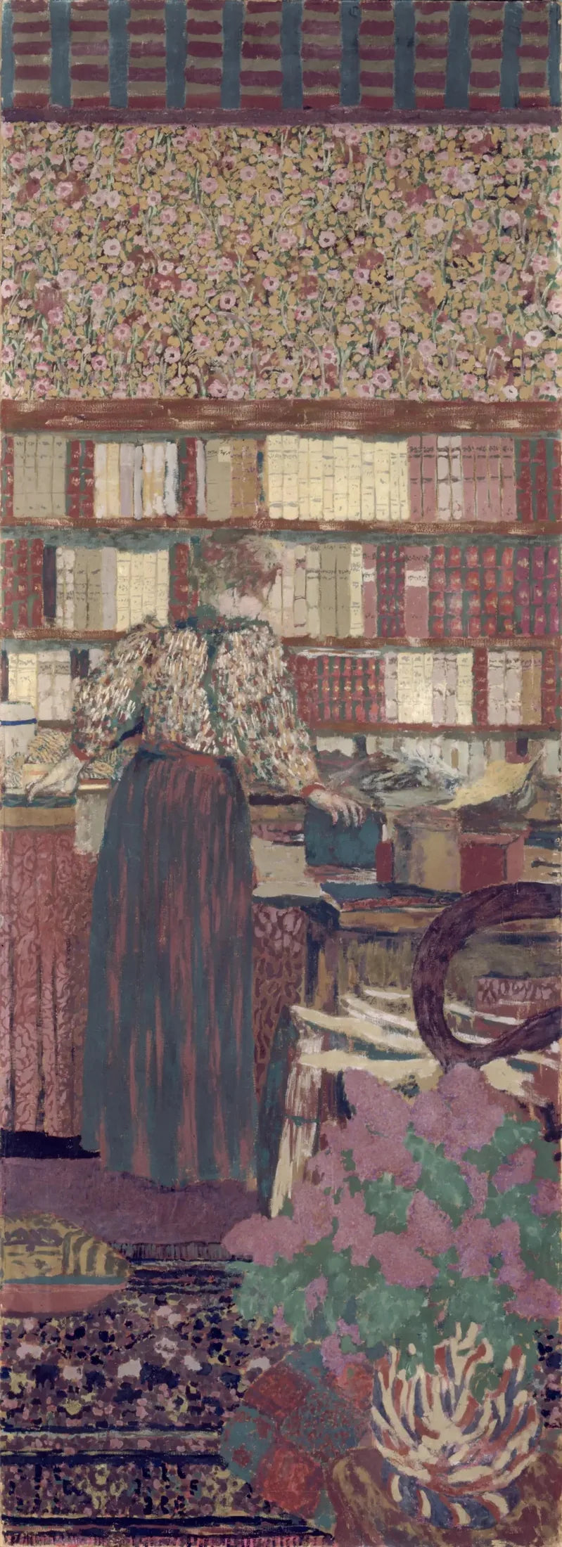 Figuren in einem Interieur. Die Auswahl der Bücher - Édouard Vuillard