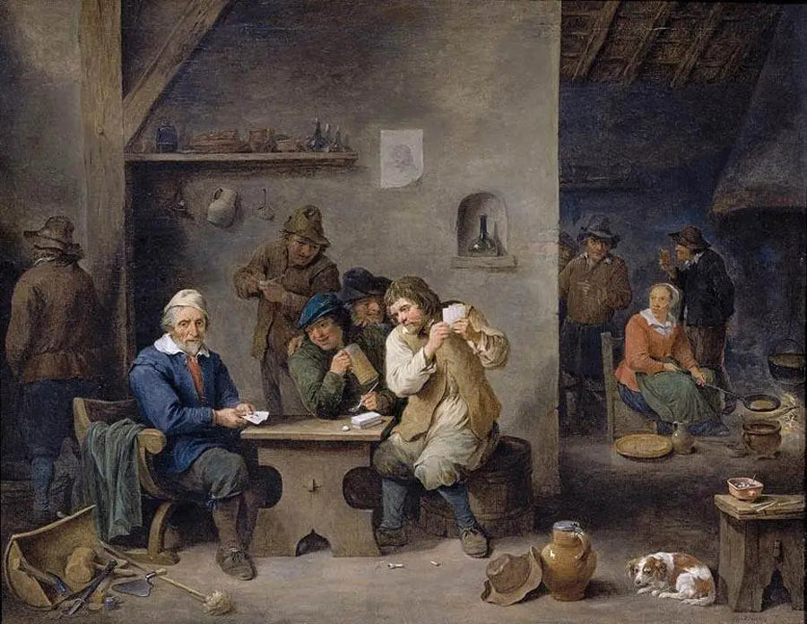 Figuren in einer Taverne - David Teniers der Jüngere