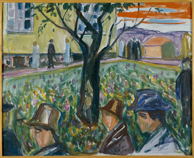 Personen, die im Garten spazieren - Edvard Munch