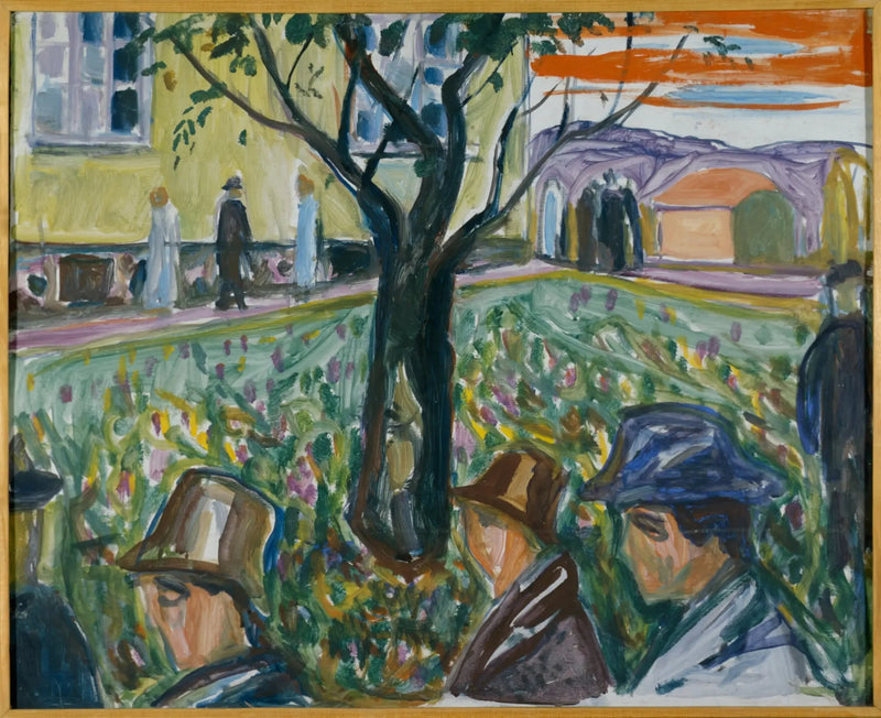Personen, die im Garten spazieren - Edvard Munch