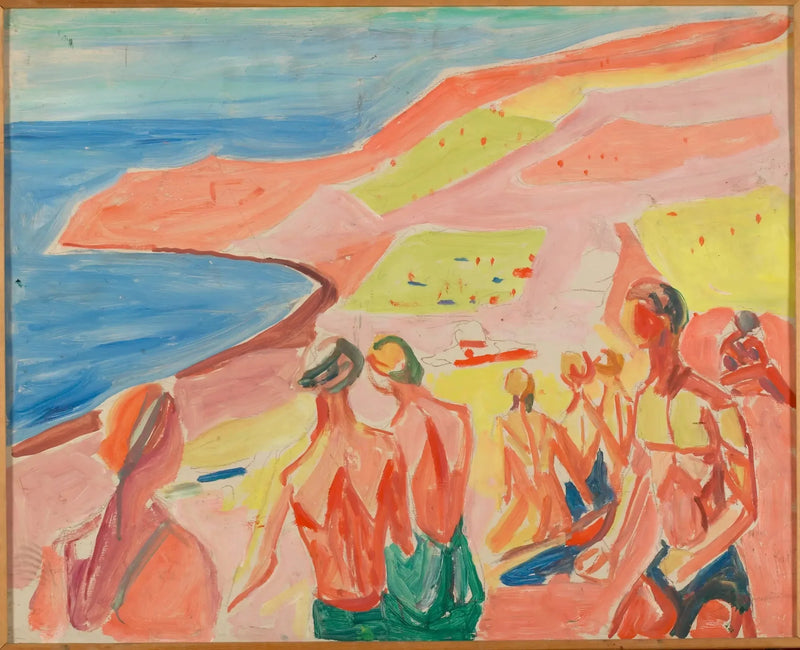 Personen, die sich in einer Bucht sonnen - Edvard Munch